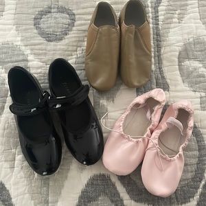 Girl set of dance shoes